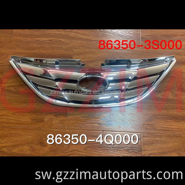 ABS Black Grille Middle Grille Front Kit kwa 2011 Sonata 86350-3S000 86350-4Q000